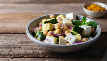 Zucchini-Kirchererbsen-Salat