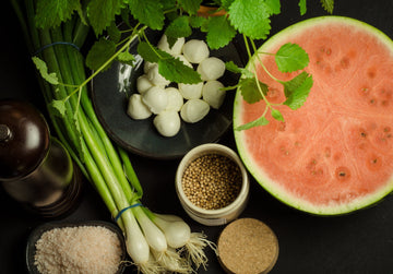 Leichter, sommerlicher Melonensalat mit Mozzarella