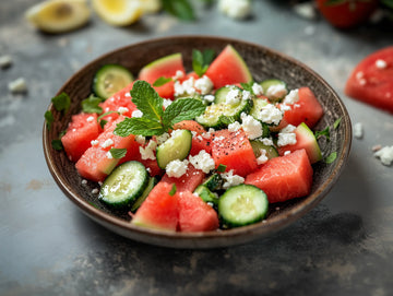 Wassermelone, Gurke, Feta
