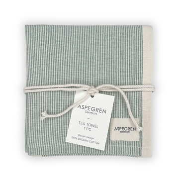Geschirrtuch Nadelstreifen aus Bio-Baumwolle Farbe: Spinat