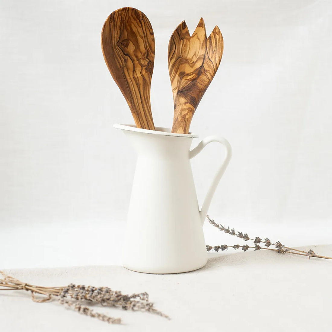 Salatbesteck aus Olivenholz