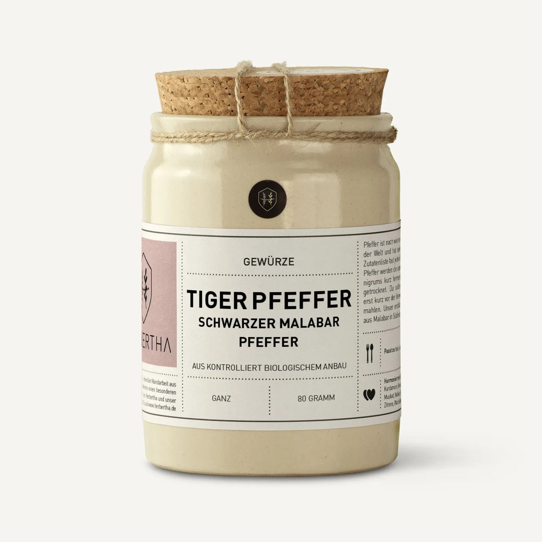 Tiger Pfeffer – Schwarzer Malabar Pfeffer - Herbertha